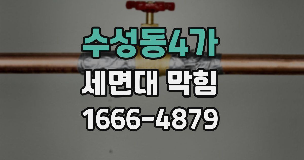 수성동4가 세면대 막힘