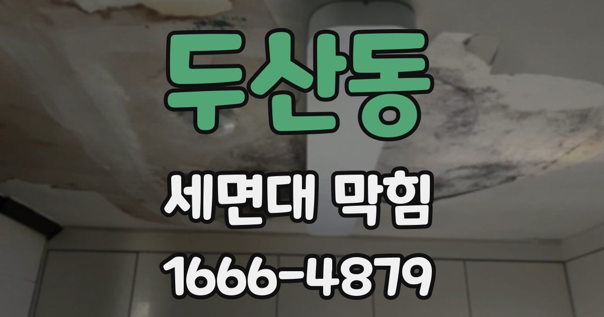 두산동 세면대 막힘