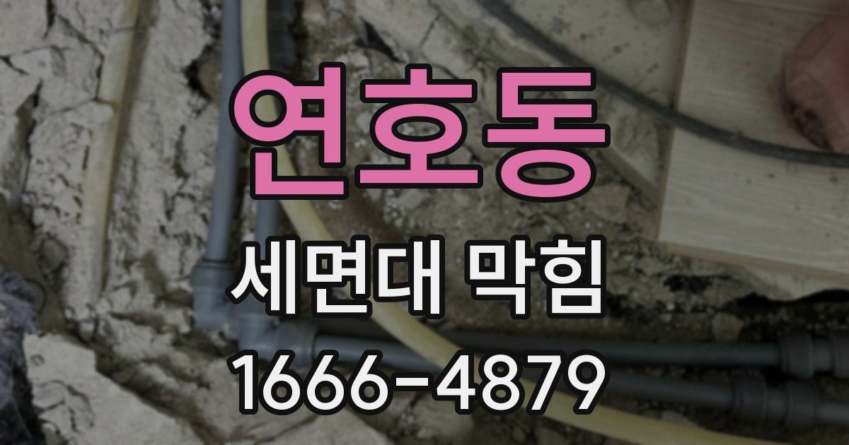 연호동 세면대 막힘