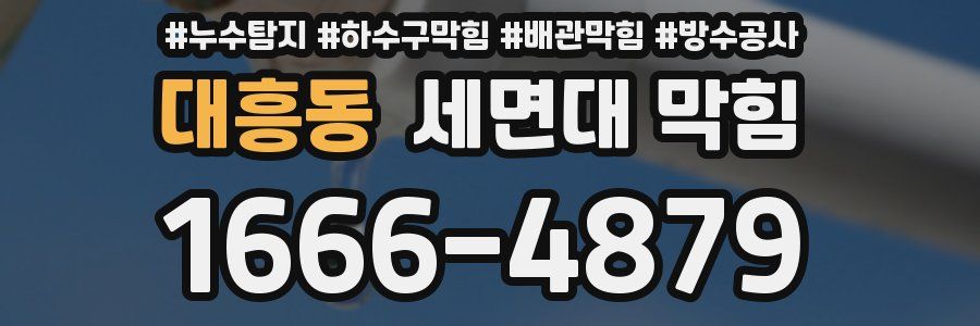 대흥동 세면대 막힘