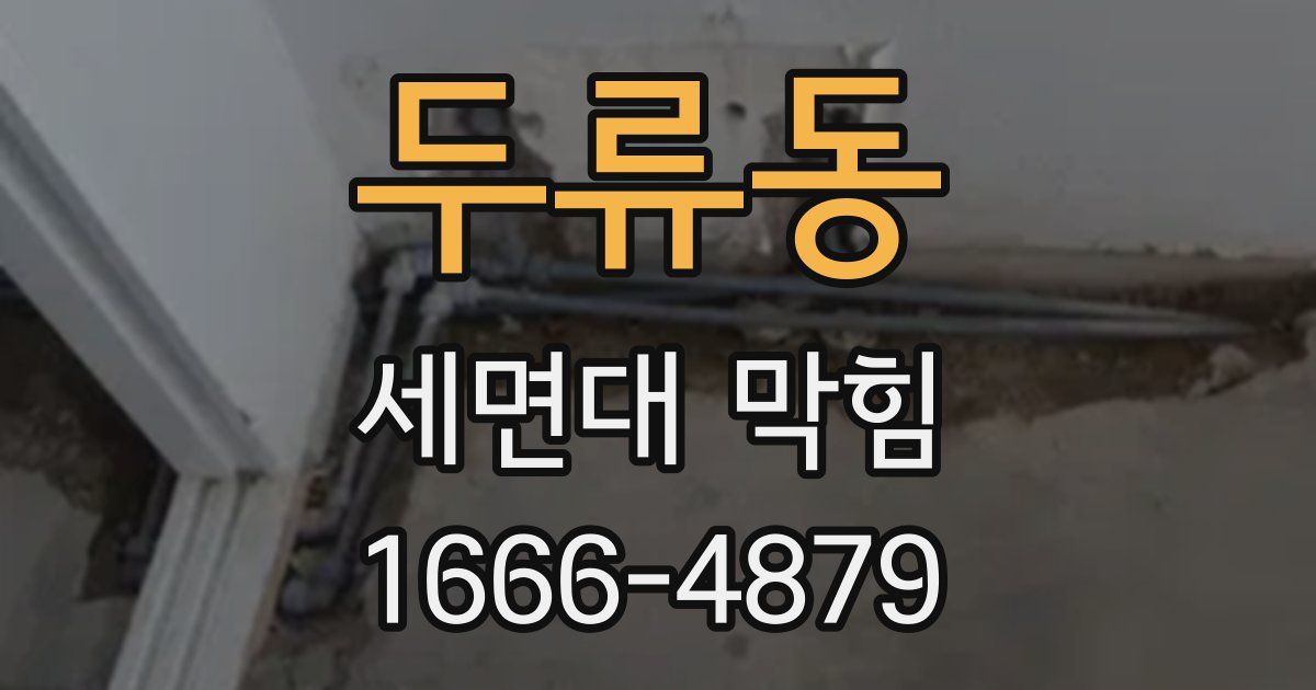 두류동 세면대 막힘