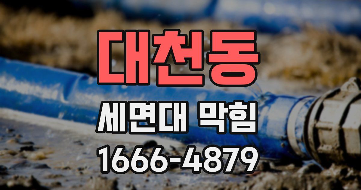 대천동 세면대 막힘