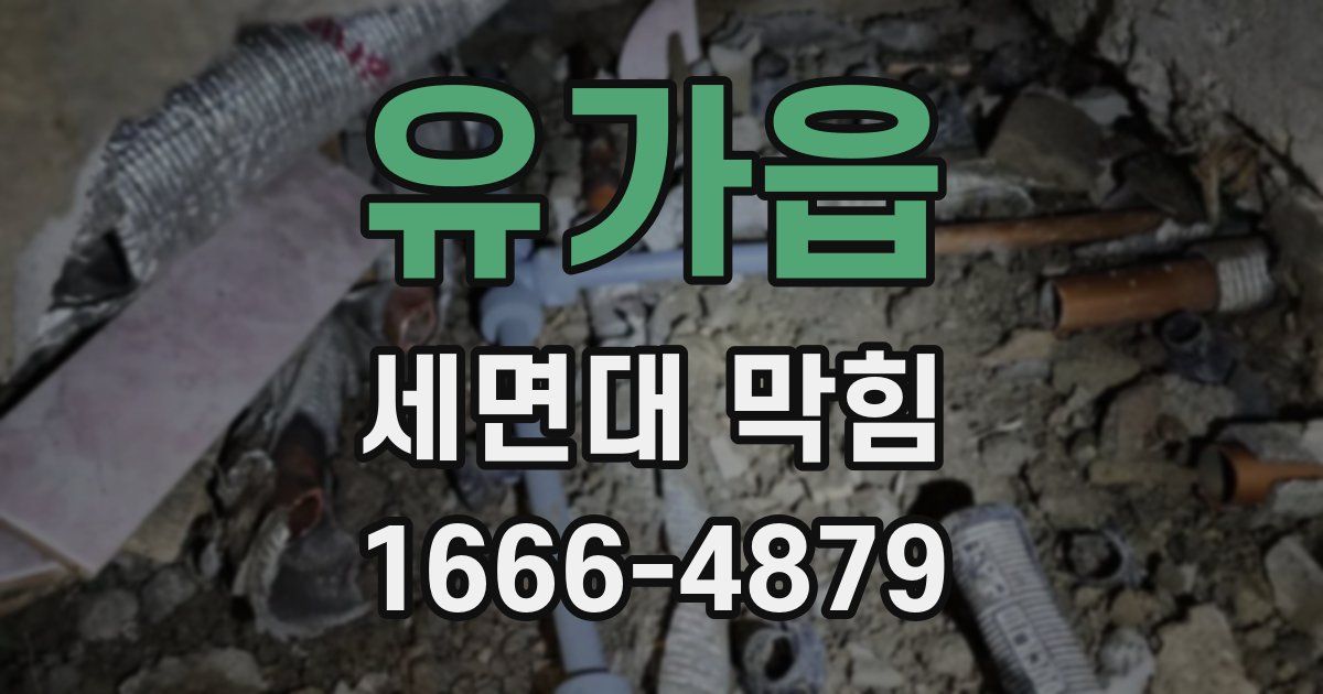 유가읍 세면대 막힘