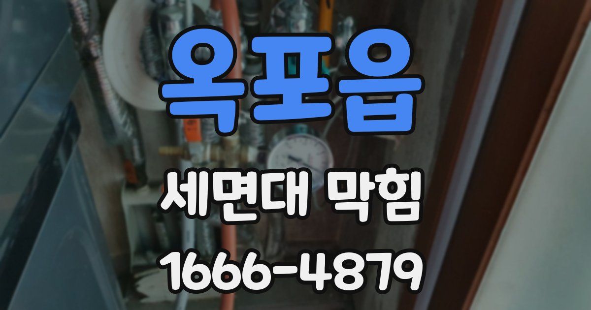 옥포읍 세면대 막힘