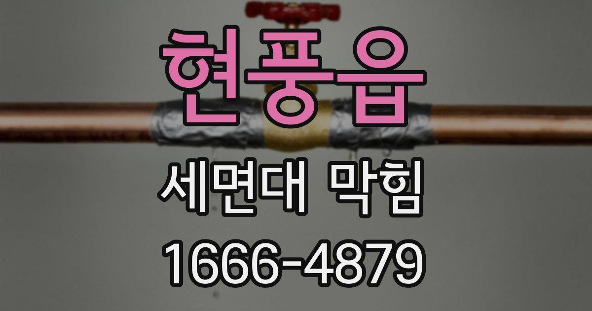 현풍읍 세면대 막힘
