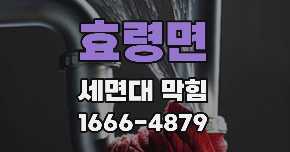 효령면 세면대 막힘
