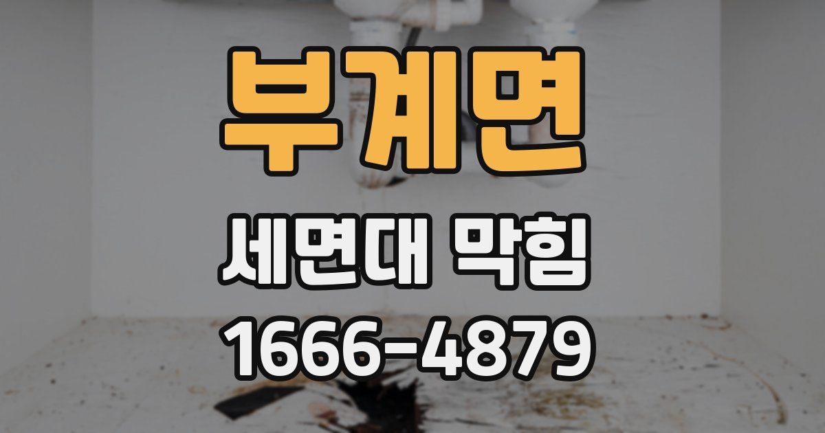 부계면 세면대 막힘