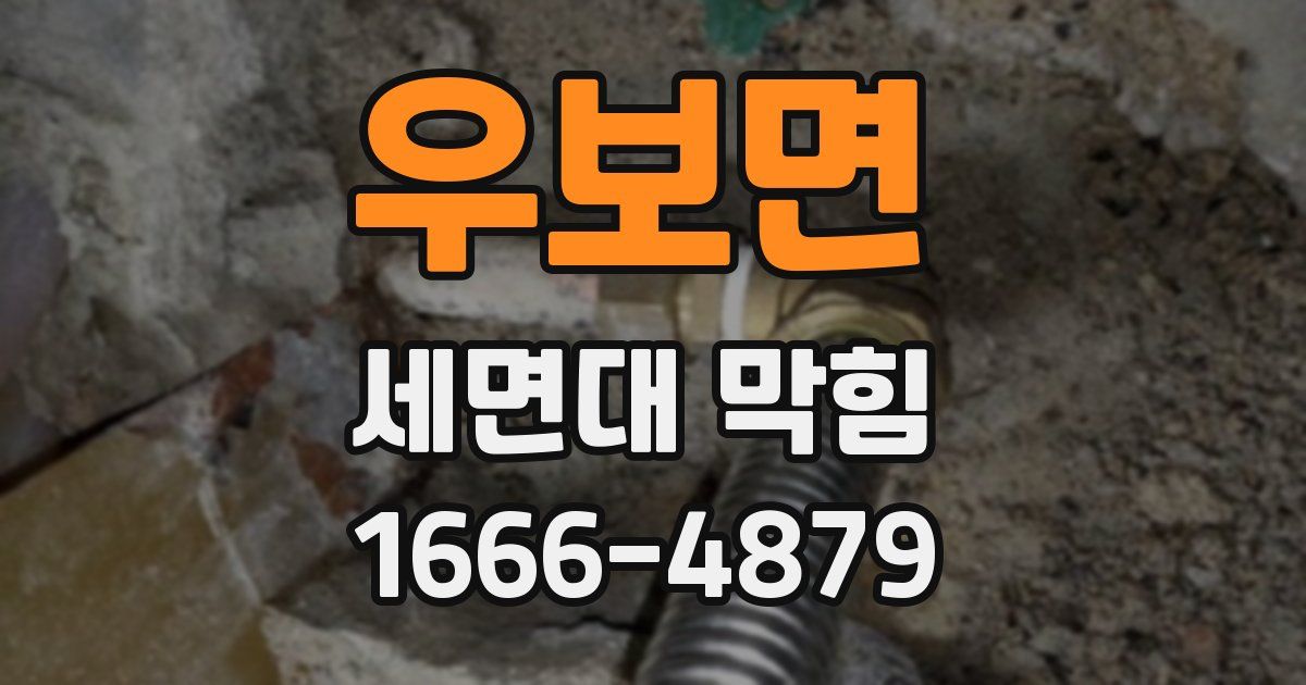 우보면 세면대 막힘