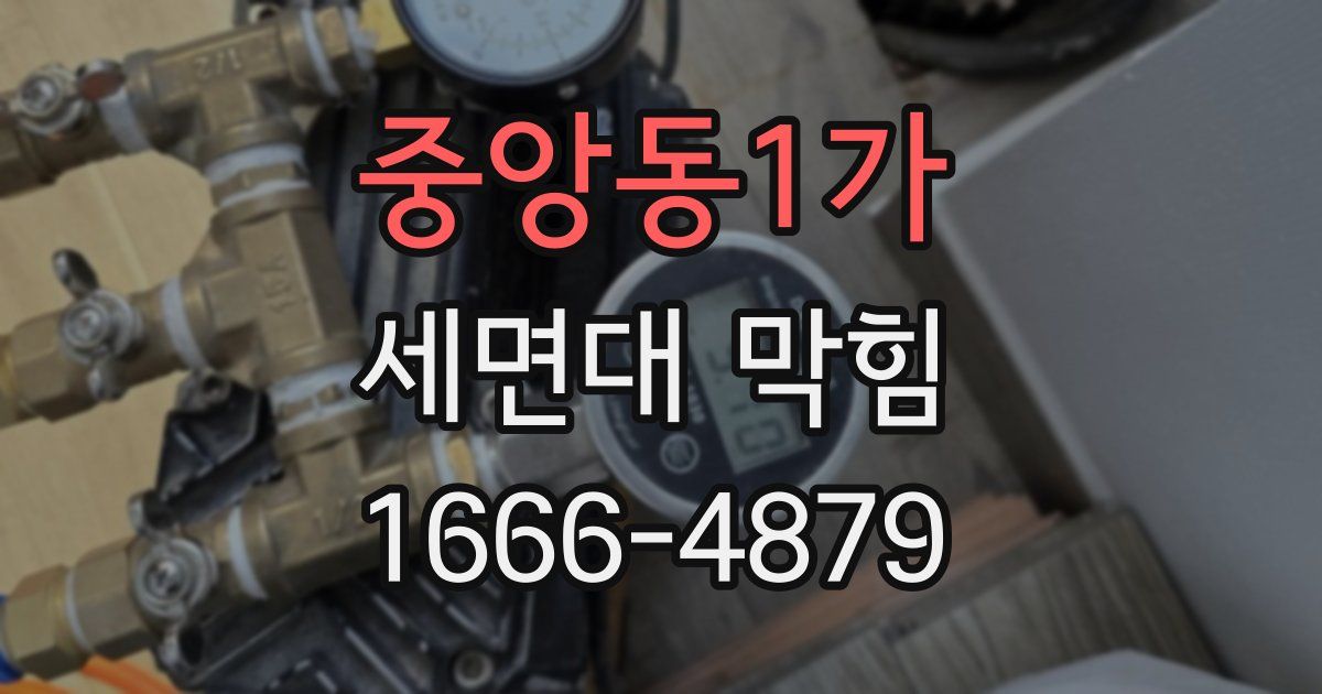 중앙동1가 세면대 막힘