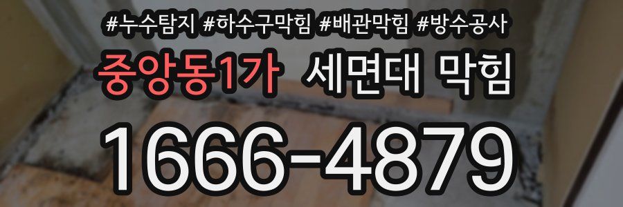 중앙동1가 세면대 막힘