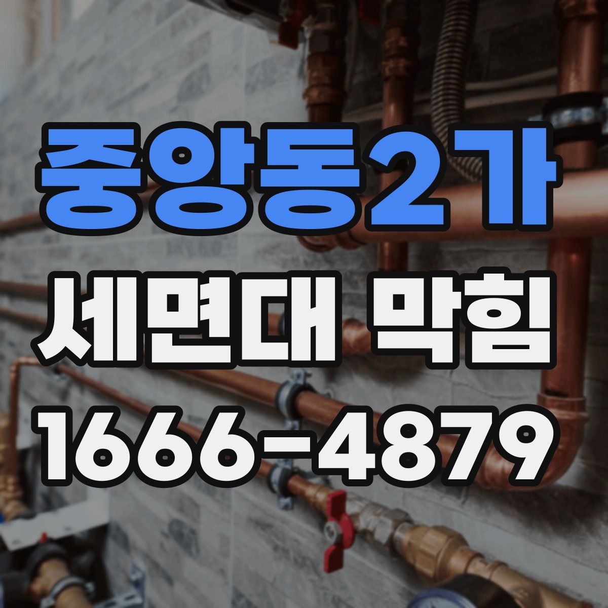 중앙동2가 세면대 막힘