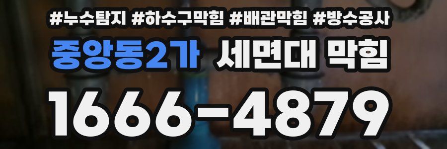 중앙동2가 세면대 막힘