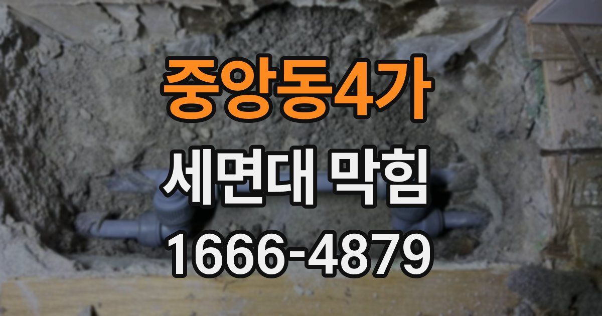 중앙동4가 세면대 막힘