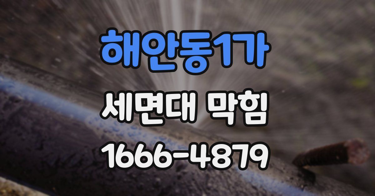 해안동1가 세면대 막힘