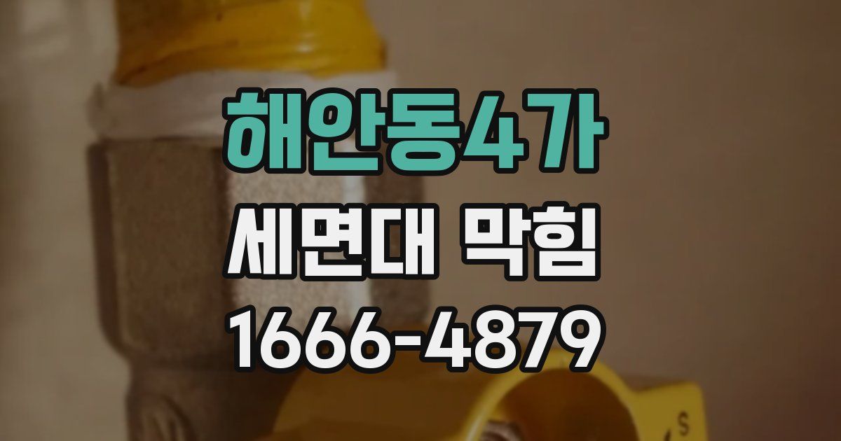 해안동4가 세면대 막힘