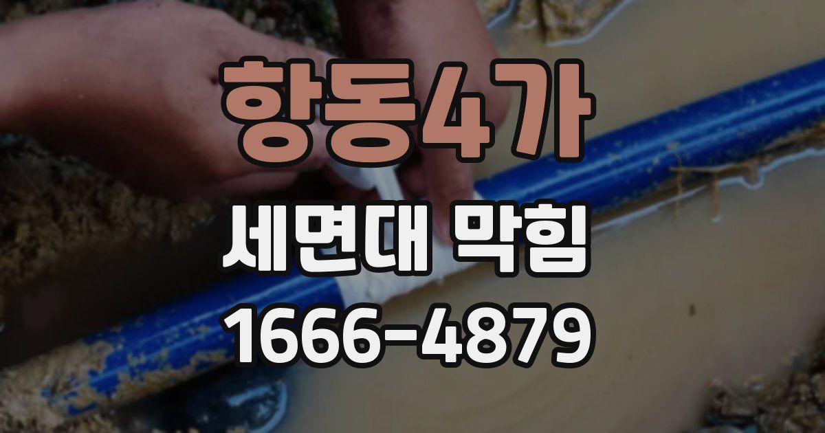 항동4가 세면대 막힘