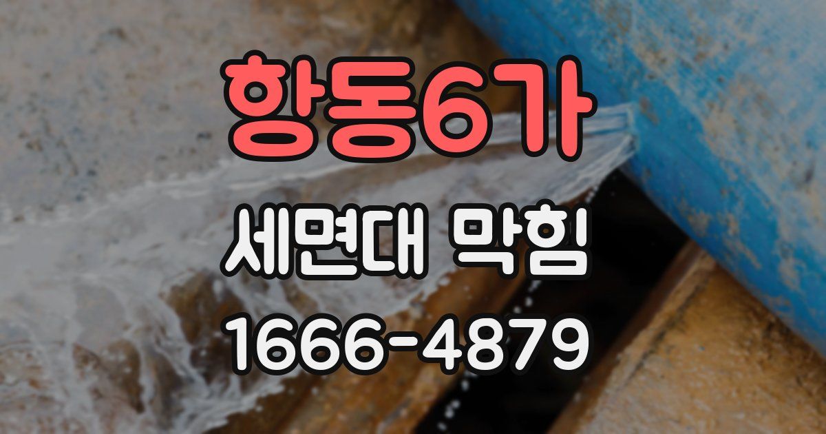 항동6가 세면대 막힘