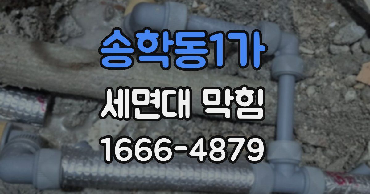 송학동1가 세면대 막힘