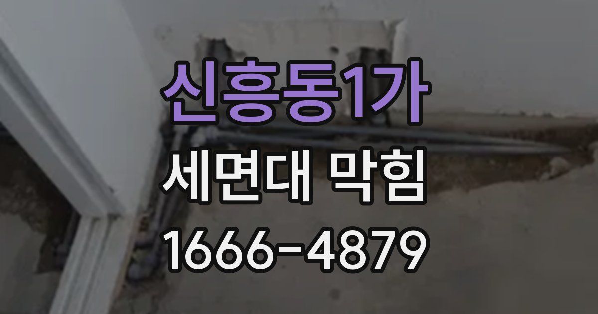 신흥동1가 세면대 막힘