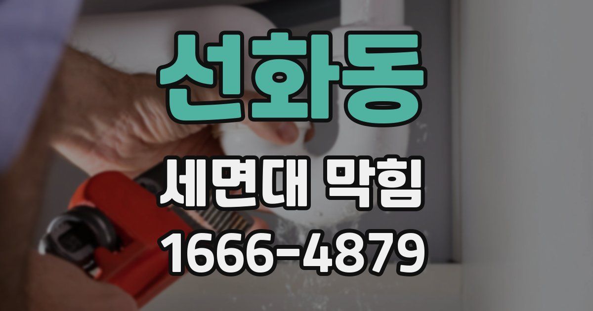 선화동 세면대 막힘