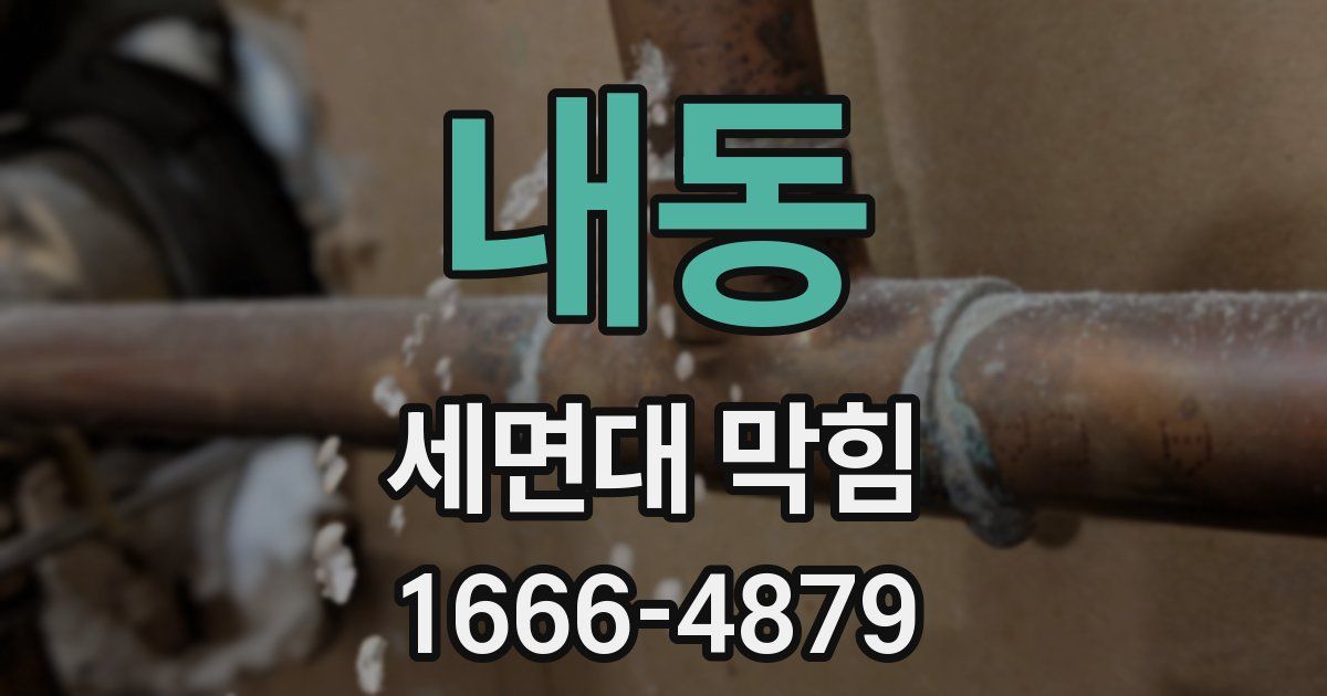 내동 세면대 막힘