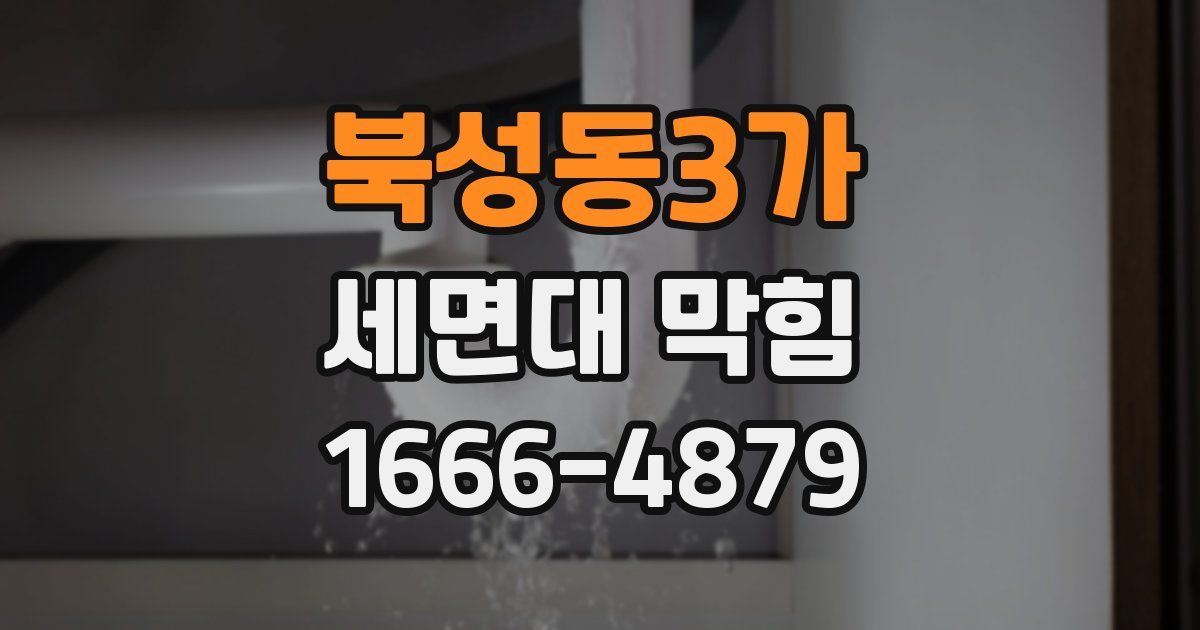 북성동3가 세면대 막힘