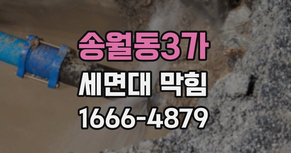 송월동3가 세면대 막힘