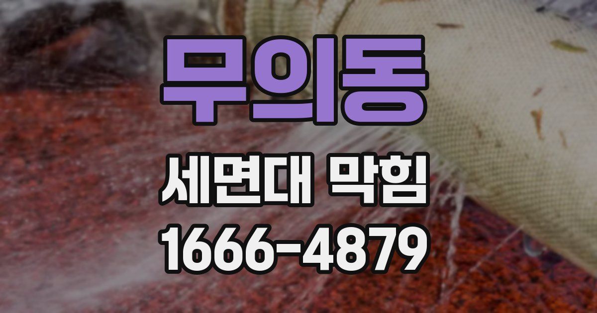 무의동 세면대 막힘