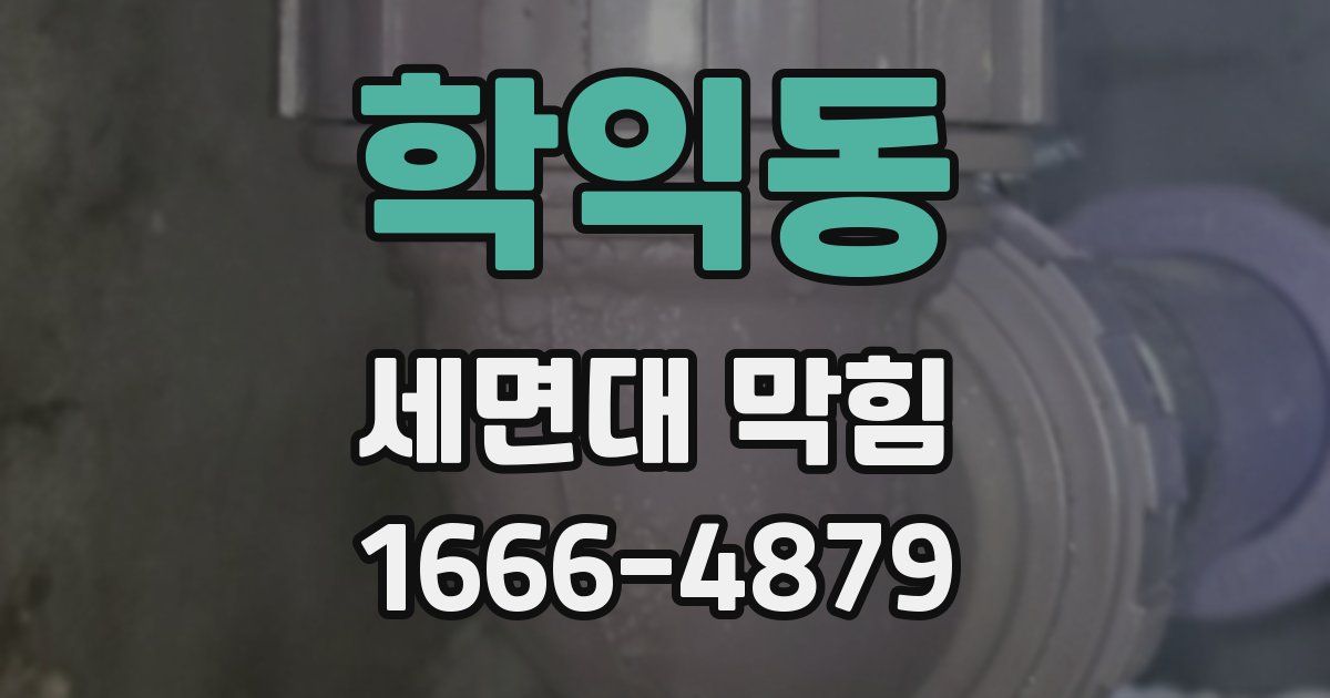 학익동 세면대 막힘