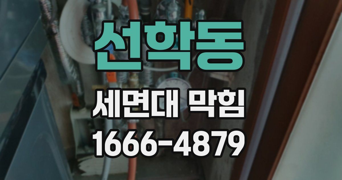 선학동 세면대 막힘