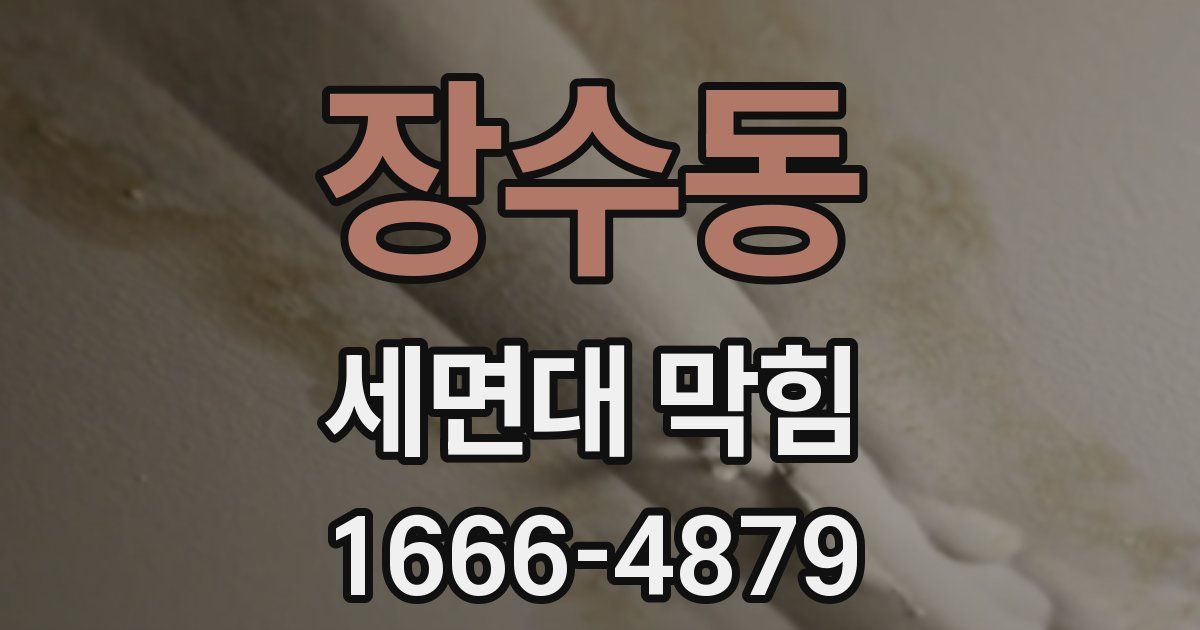 장수동 세면대 막힘