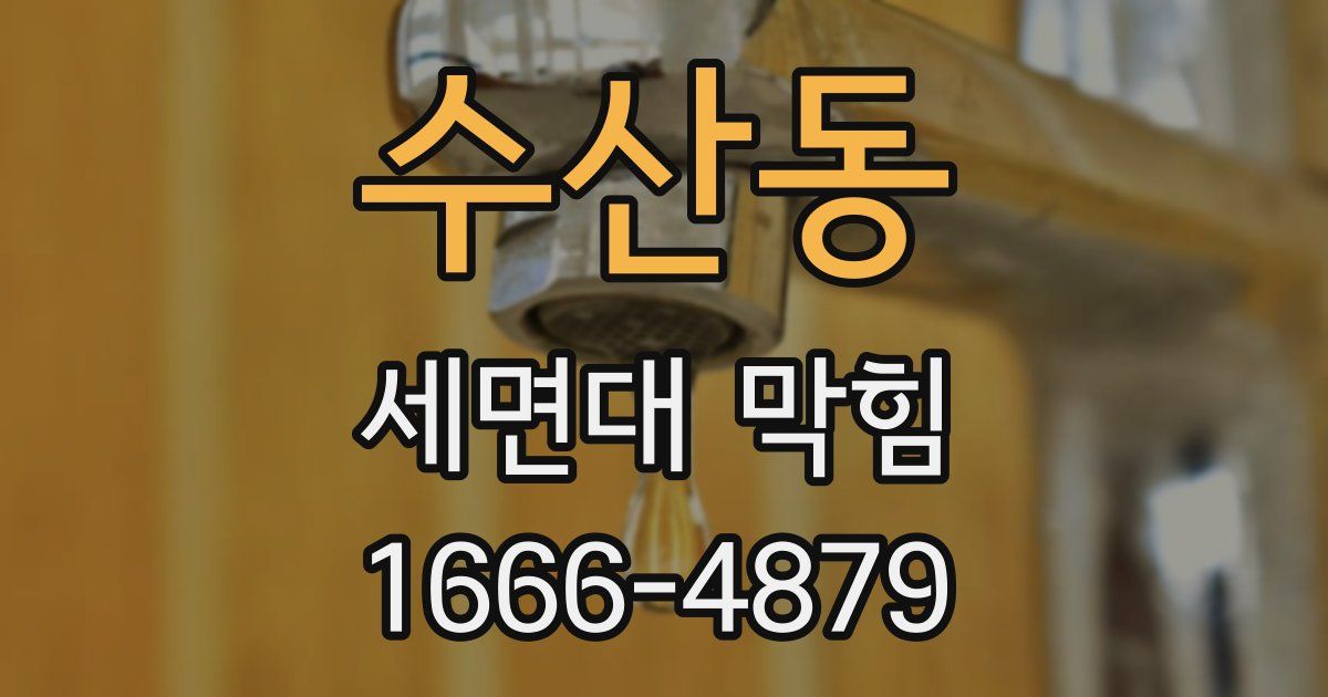 수산동 세면대 막힘