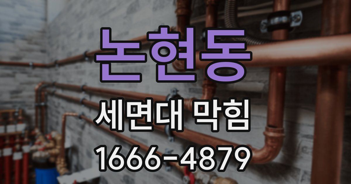 논현동 세면대 막힘