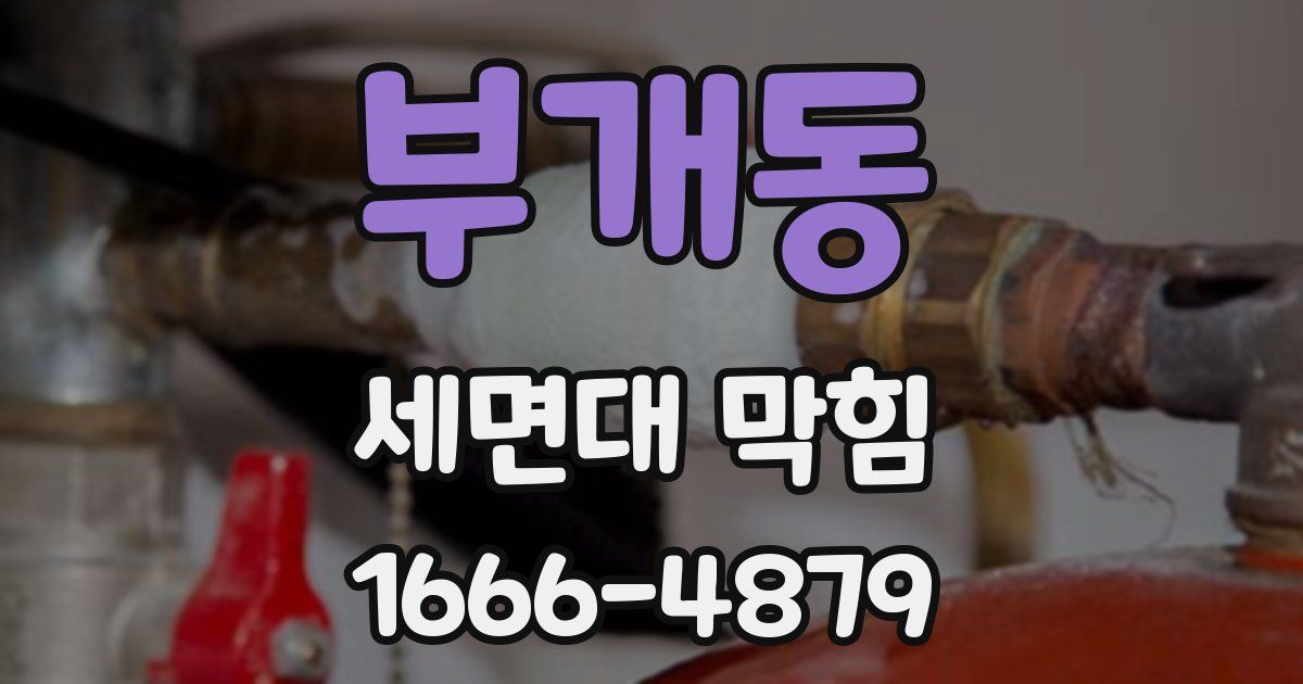 부개동 세면대 막힘