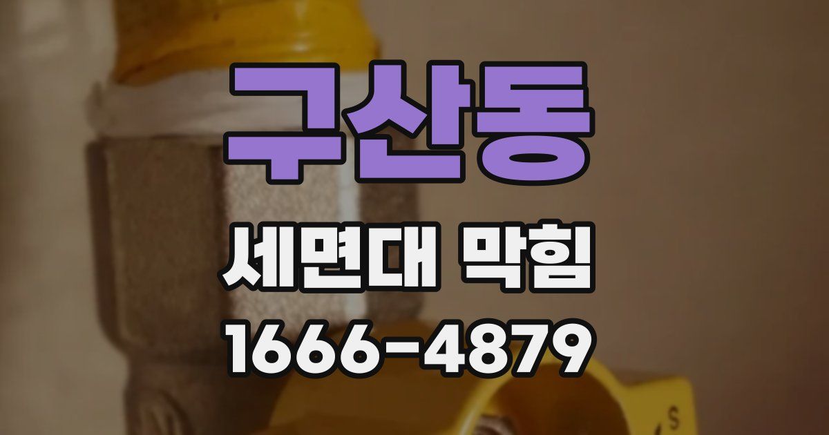 구산동 세면대 막힘