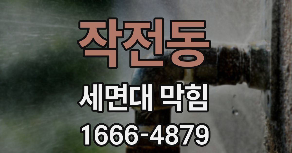 작전동 세면대 막힘