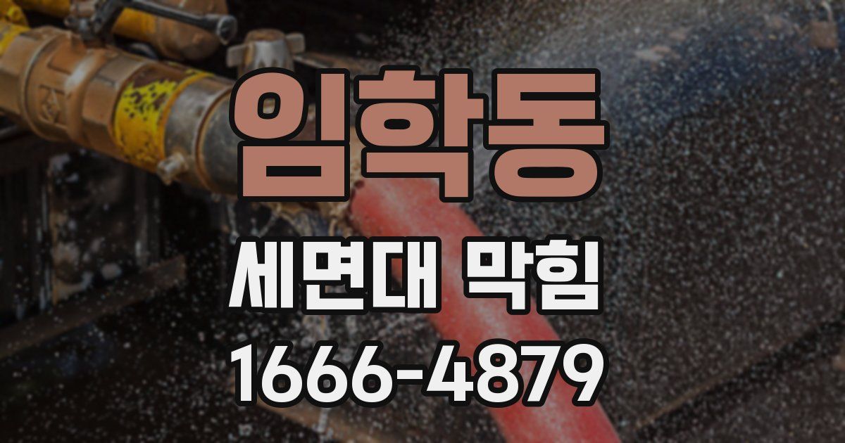 임학동 세면대 막힘