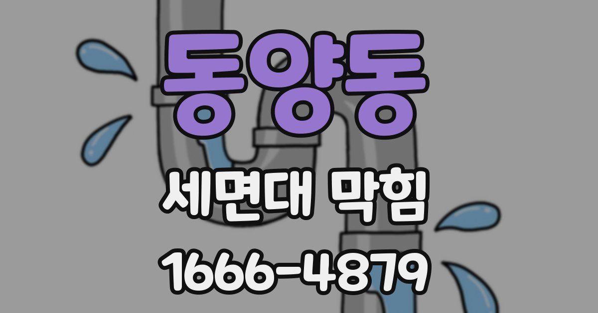 동양동 세면대 막힘