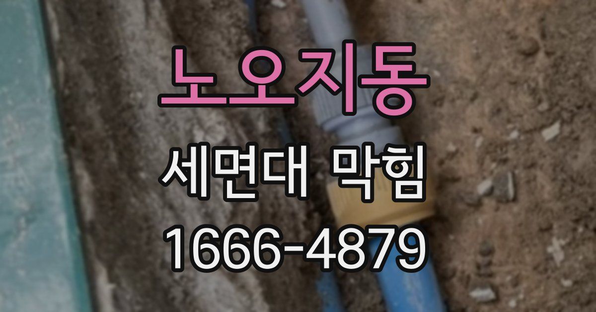 노오지동 세면대 막힘