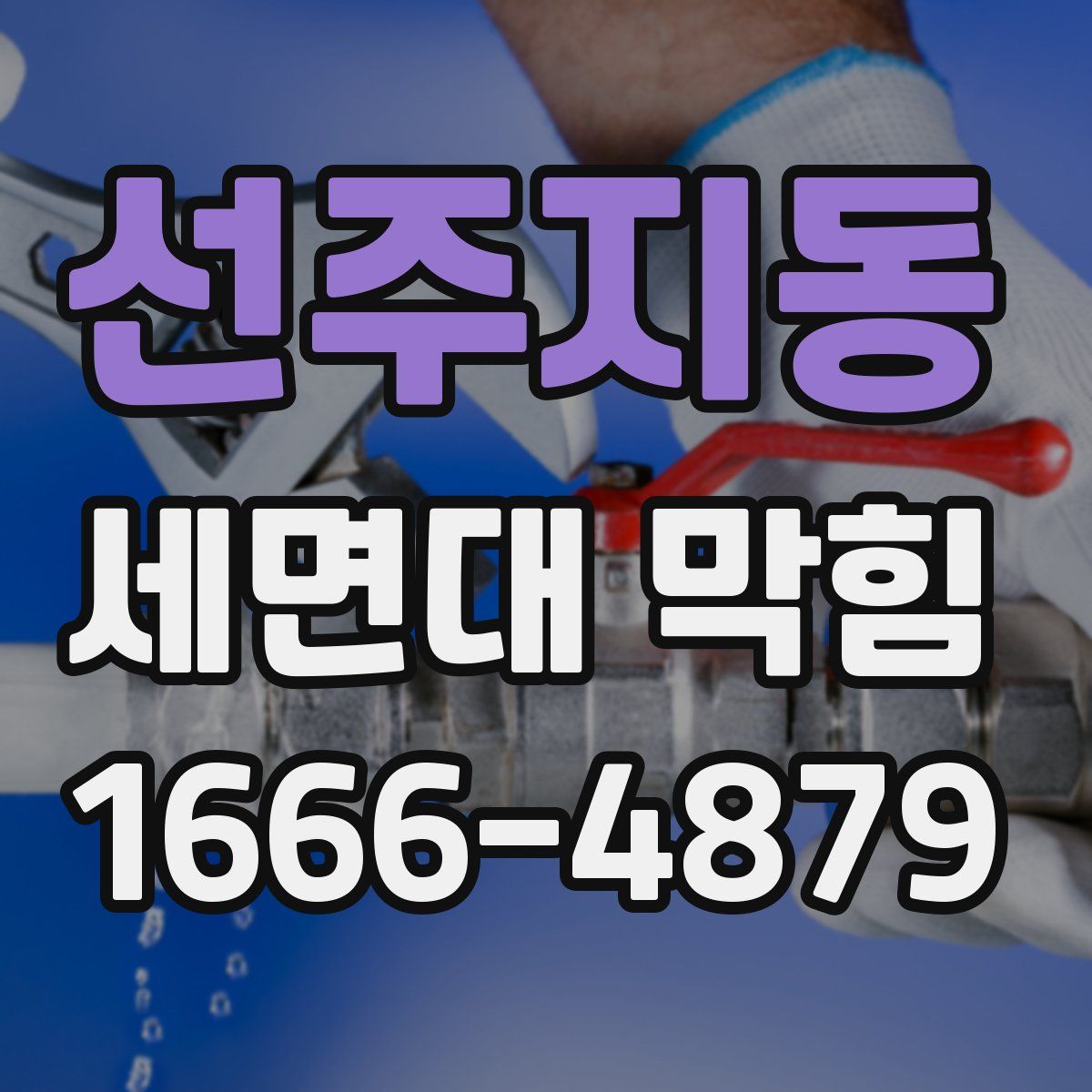 선주지동 세면대 막힘