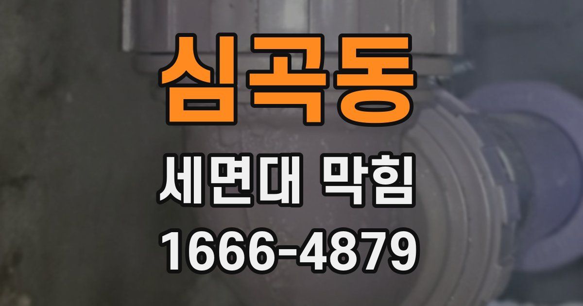 심곡동 세면대 막힘