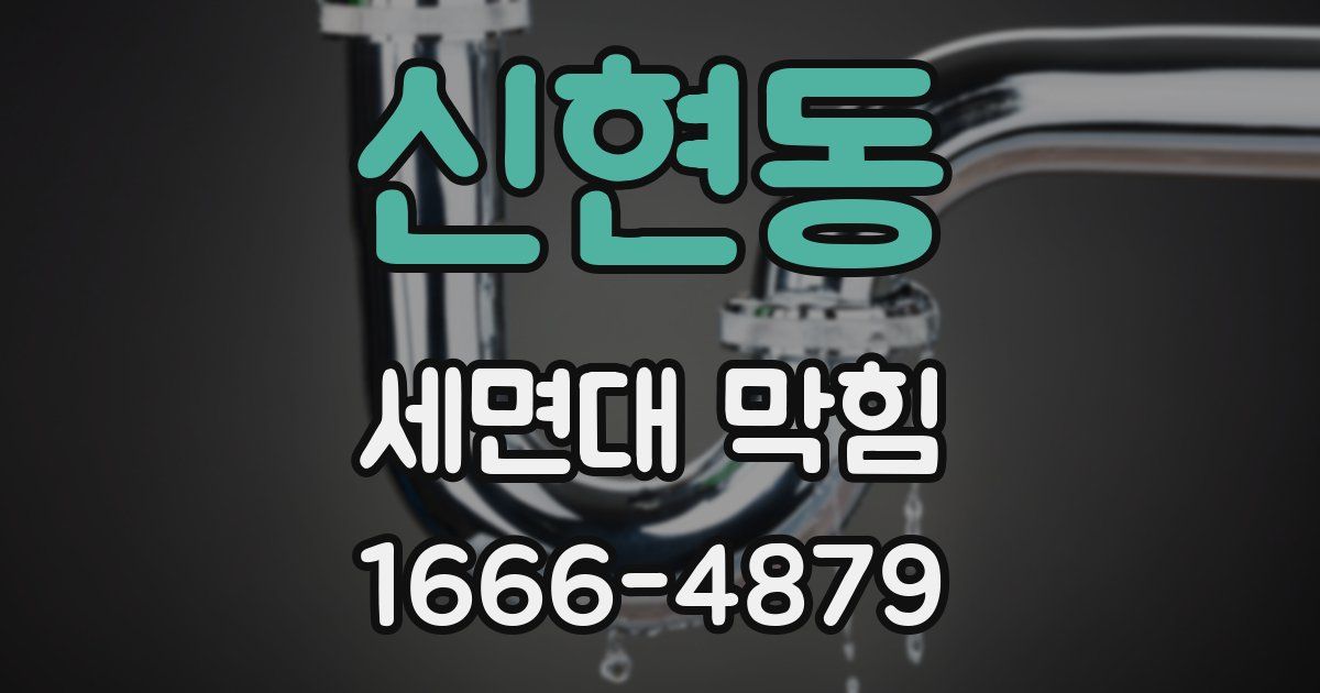 신현동 세면대 막힘
