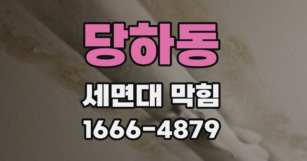 당하동 세면대 막힘