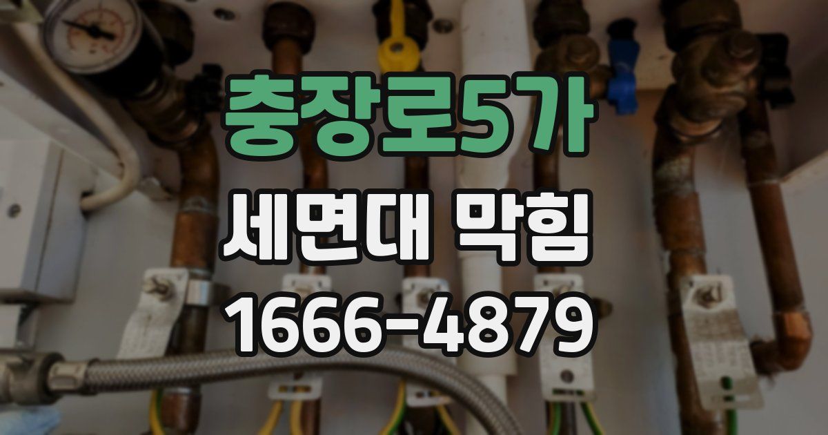 충장로5가 세면대 막힘