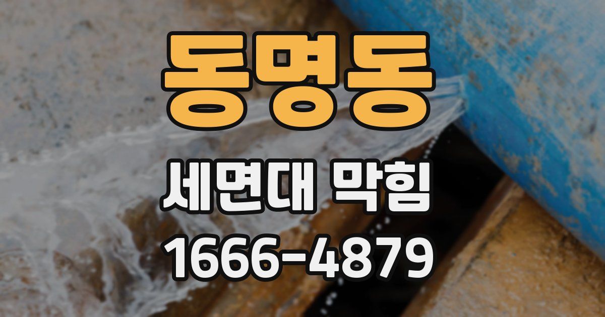 동명동 세면대 막힘