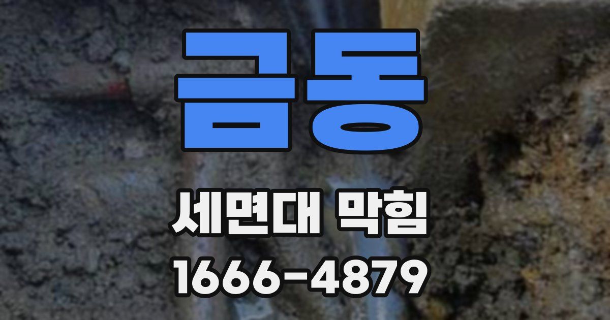 금동 세면대 막힘