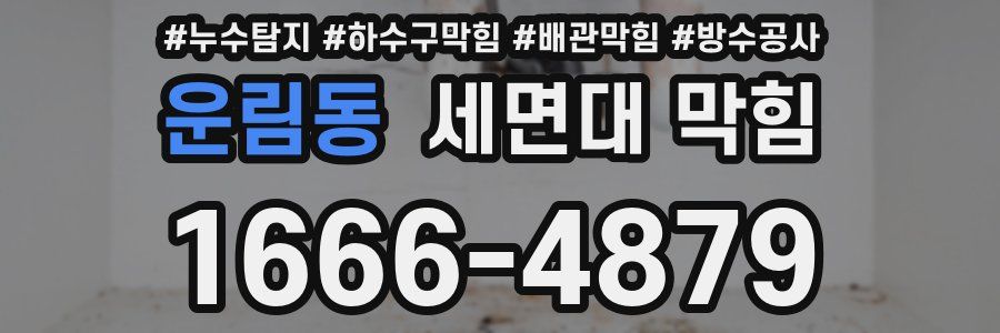 운림동 세면대 막힘