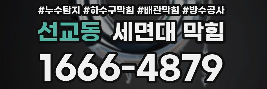 선교동 세면대 막힘