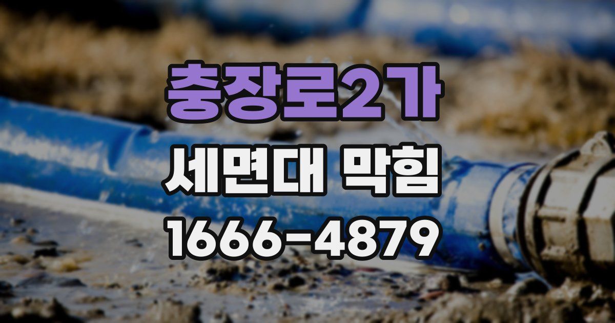 충장로2가 세면대 막힘