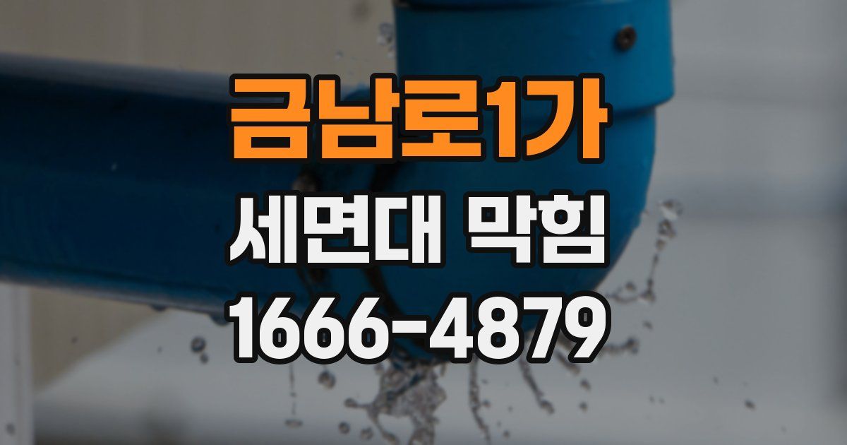 금남로1가 세면대 막힘